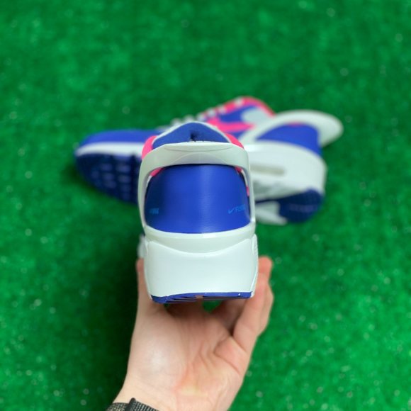 Nike Air Max 90 FlyEase Low GS Shoes Blue Pink White /Sz 6.5/ CV0526-101 - Picture 3 of 4